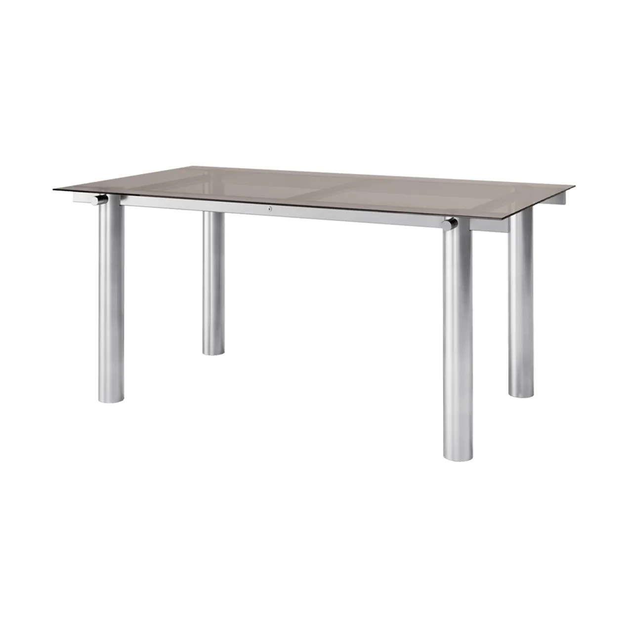 Atura matbord, Brushed stainless steel-dark tinted glass, 90x160 cm Ferm Living