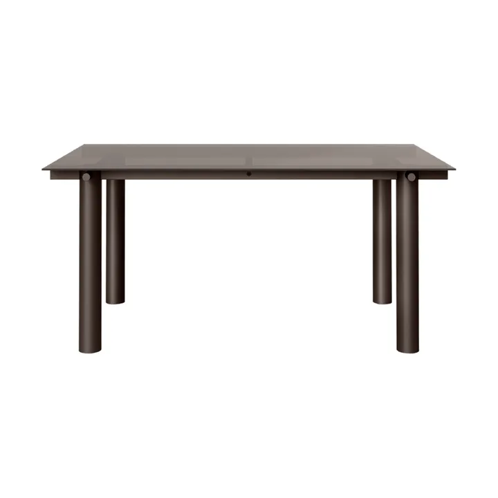 Atura matbord - Dark chocolate-dark tinted glass, 90x160 cm - Ferm Living