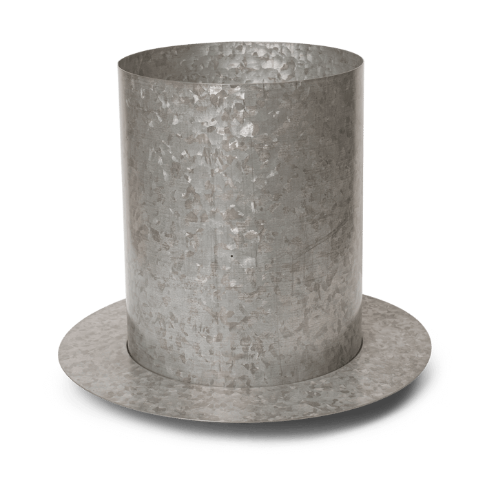 Auran kruka large H: 38,7 cm - Galvanized iron - ferm LIVING