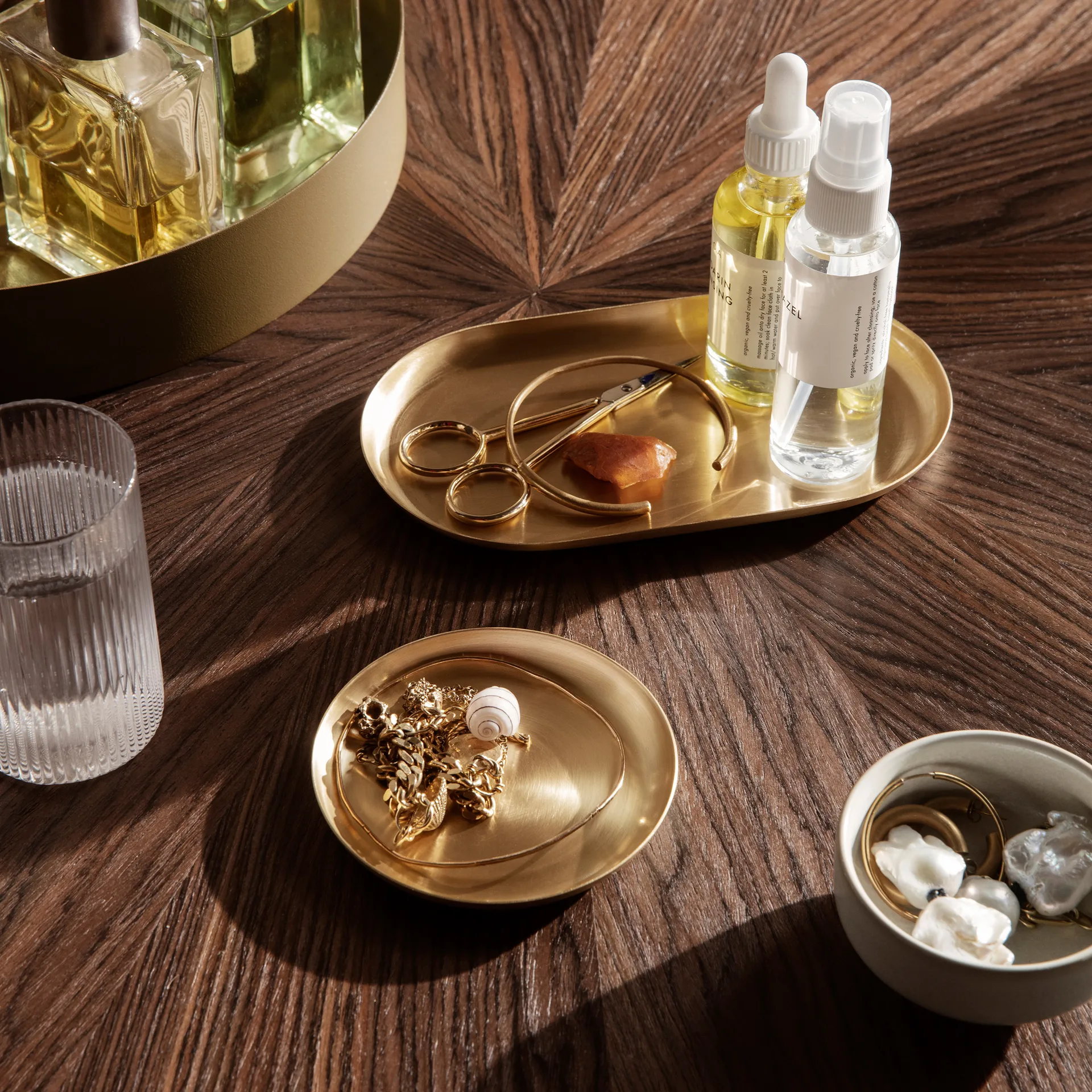 Basho bricka 9x18 cm, Mässing Ferm Living