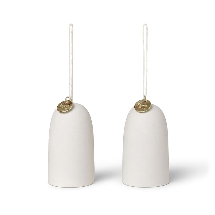 Bell klocka julhänge Ø4 cm 2-pack - Off-white - Ferm Living