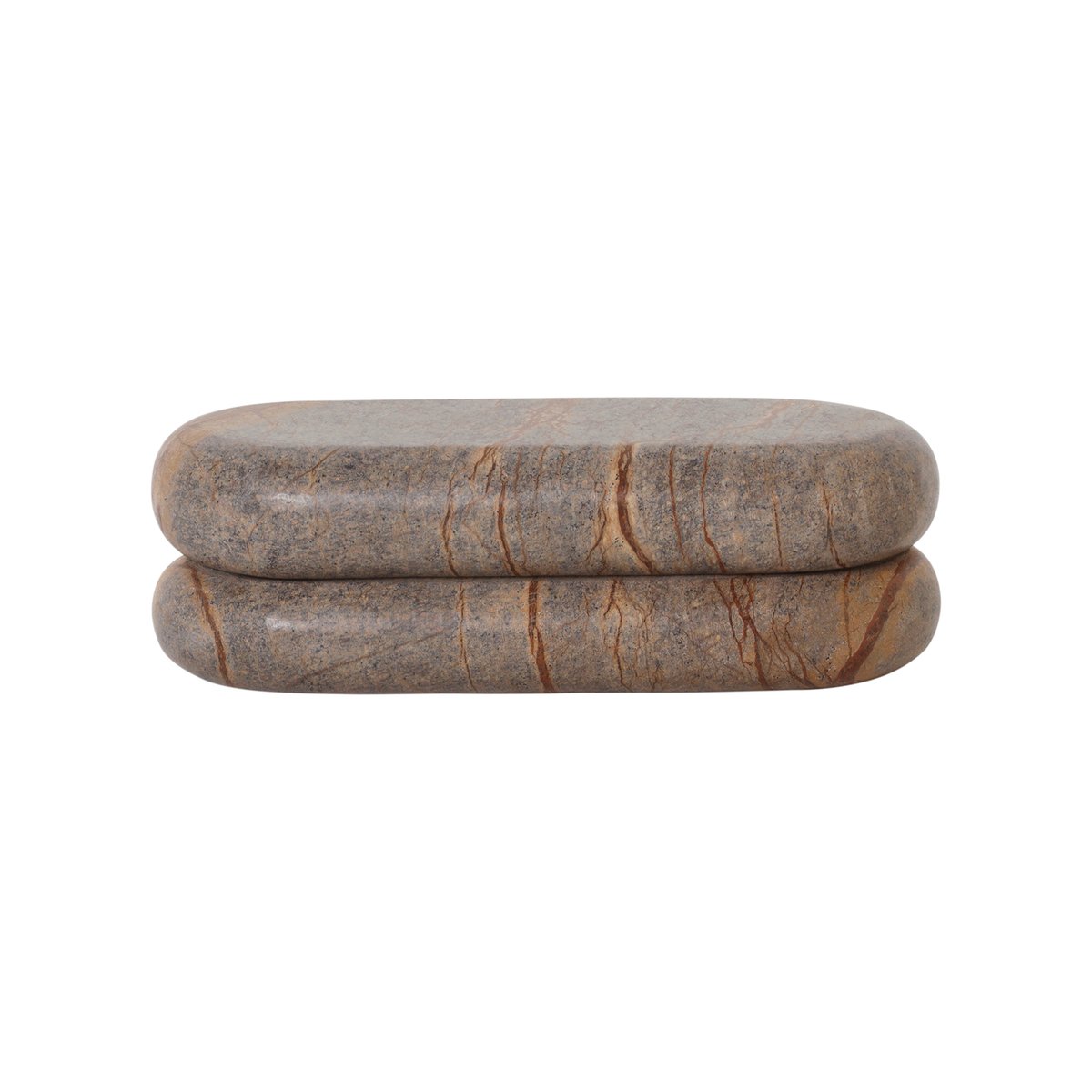 Ferm Living Bendum förvaringsbox Brun marmor | Skandinavisk Design | Förvaringsburkar | Brun
