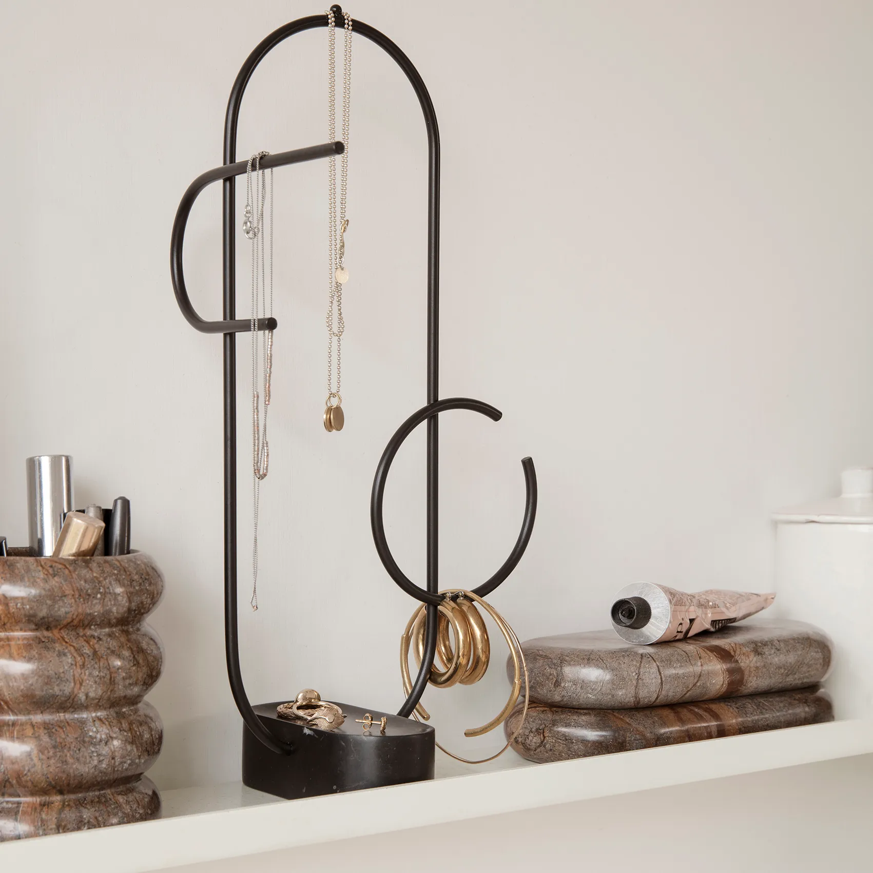 Bendum tandborstmugg, Brun marmor Ferm Living