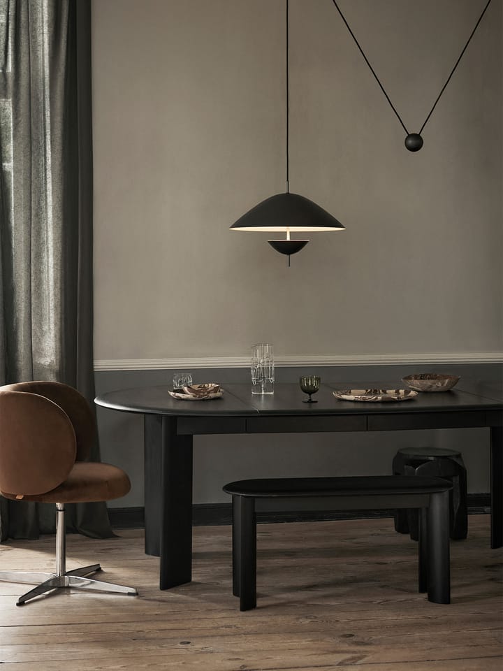 Bevel Extendable matbord inkl 2 st iläggsskivor, Black Oiled Beech Ferm Living