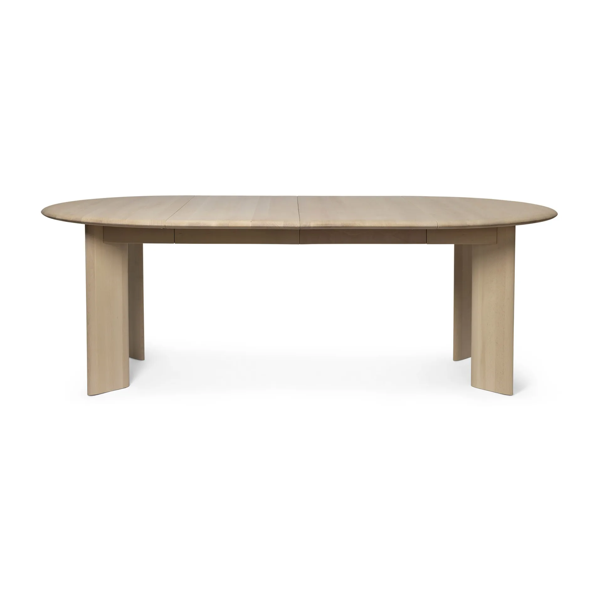 Bevel Extendable matbord inkl 2 st iläggsskivor, White Oiled Beech Ferm Living