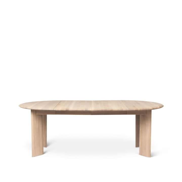 Bevel Extendable matbord - oak white oiled, inkl. 2 st iläggsskivor á 50cm - Ferm Living