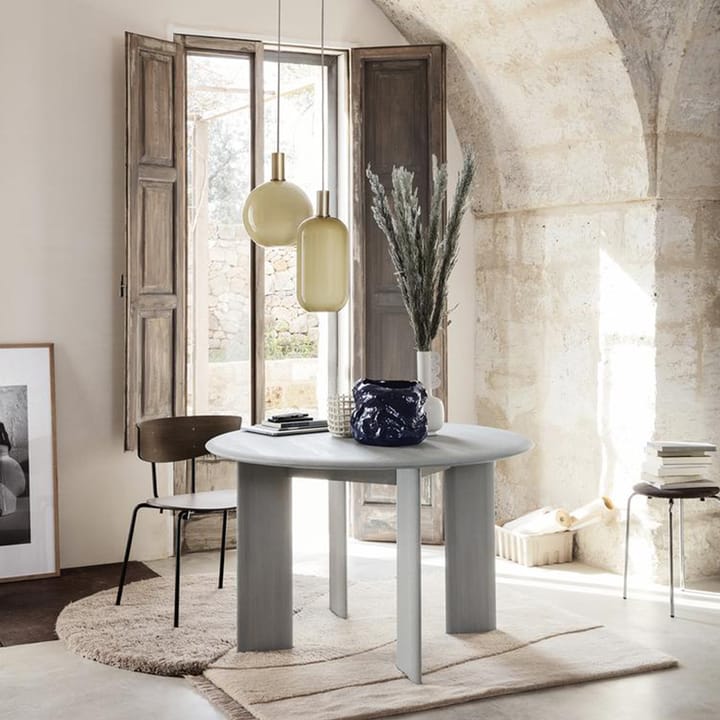 Bevel matbord Ø117 cm, Oak white oiled Ferm Living