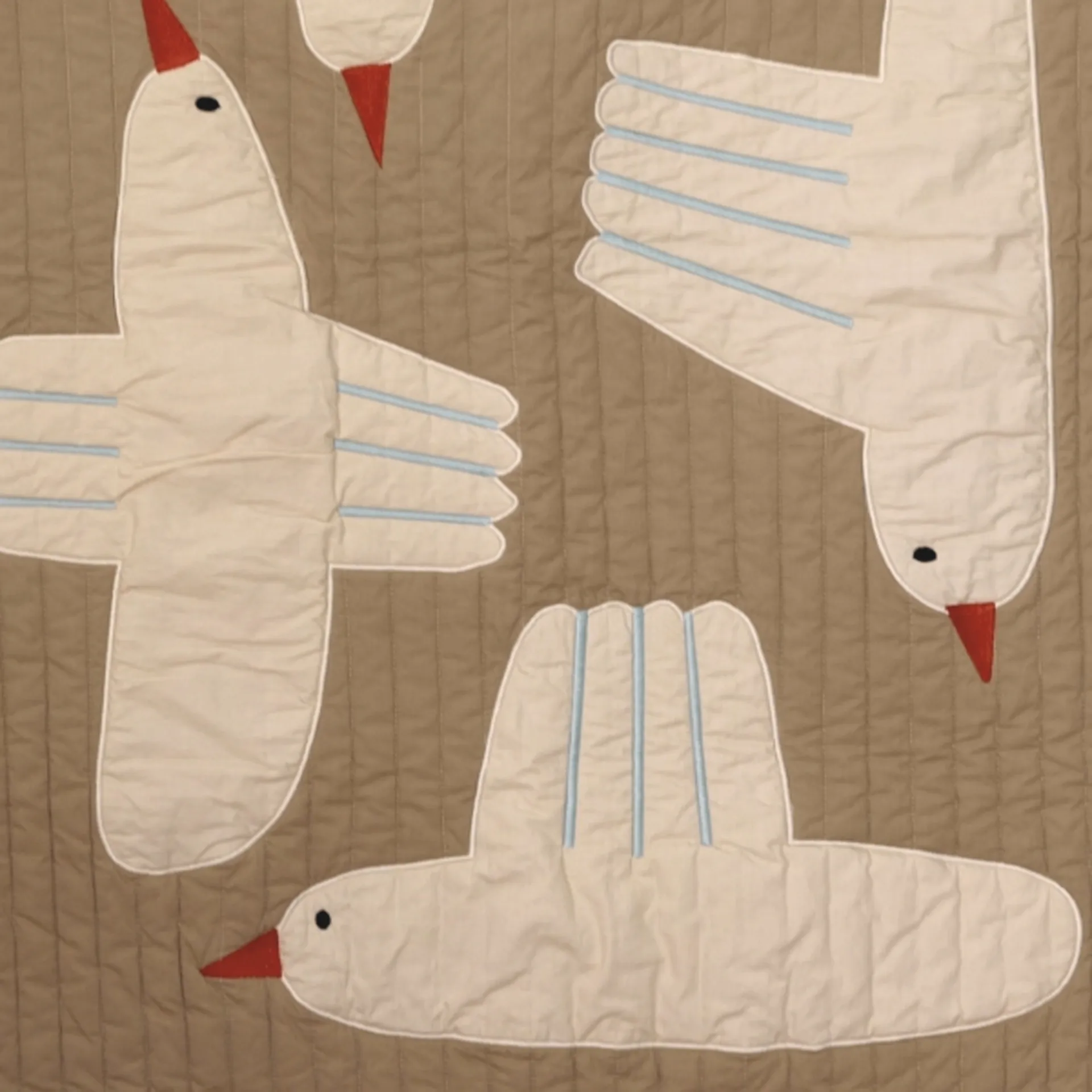 Bird quiltad filt, Beige Ferm Living