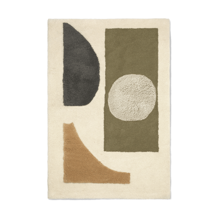 Bloco tuftad matta - Green-off white, 120x180 cm - Ferm Living
