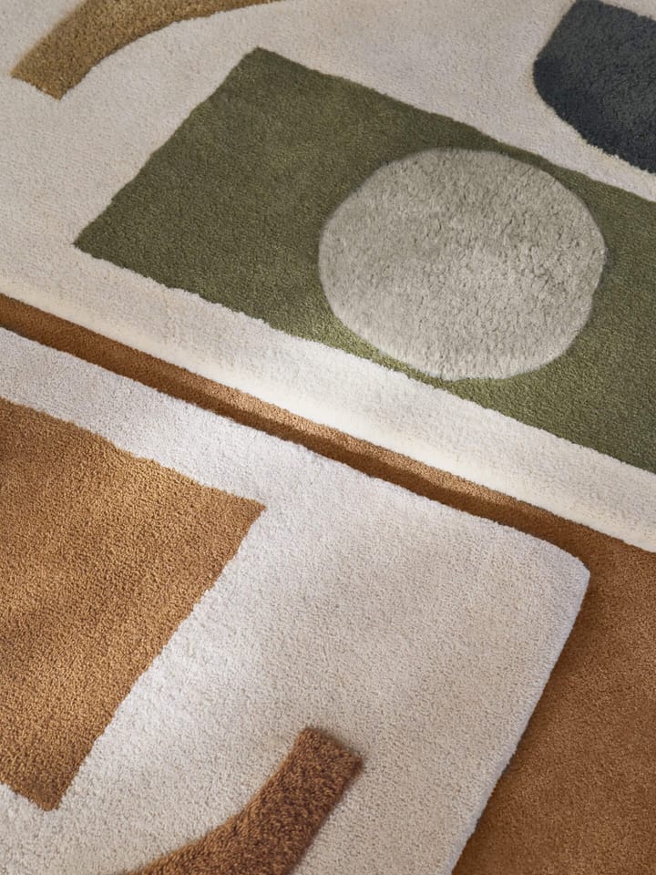 Bloco tuftad matta, Green-off white, 120x180 cm Ferm Living