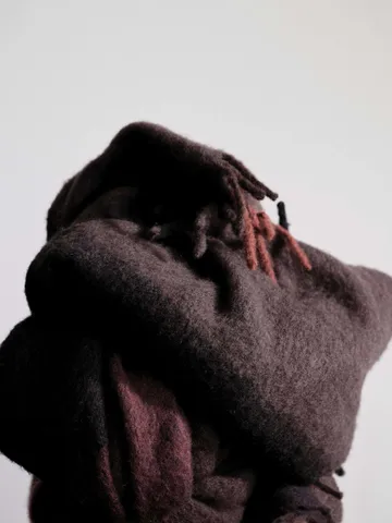 Blur mohair pläd - Dark chocolate-oxide red, 130x170 cm - Ferm Living