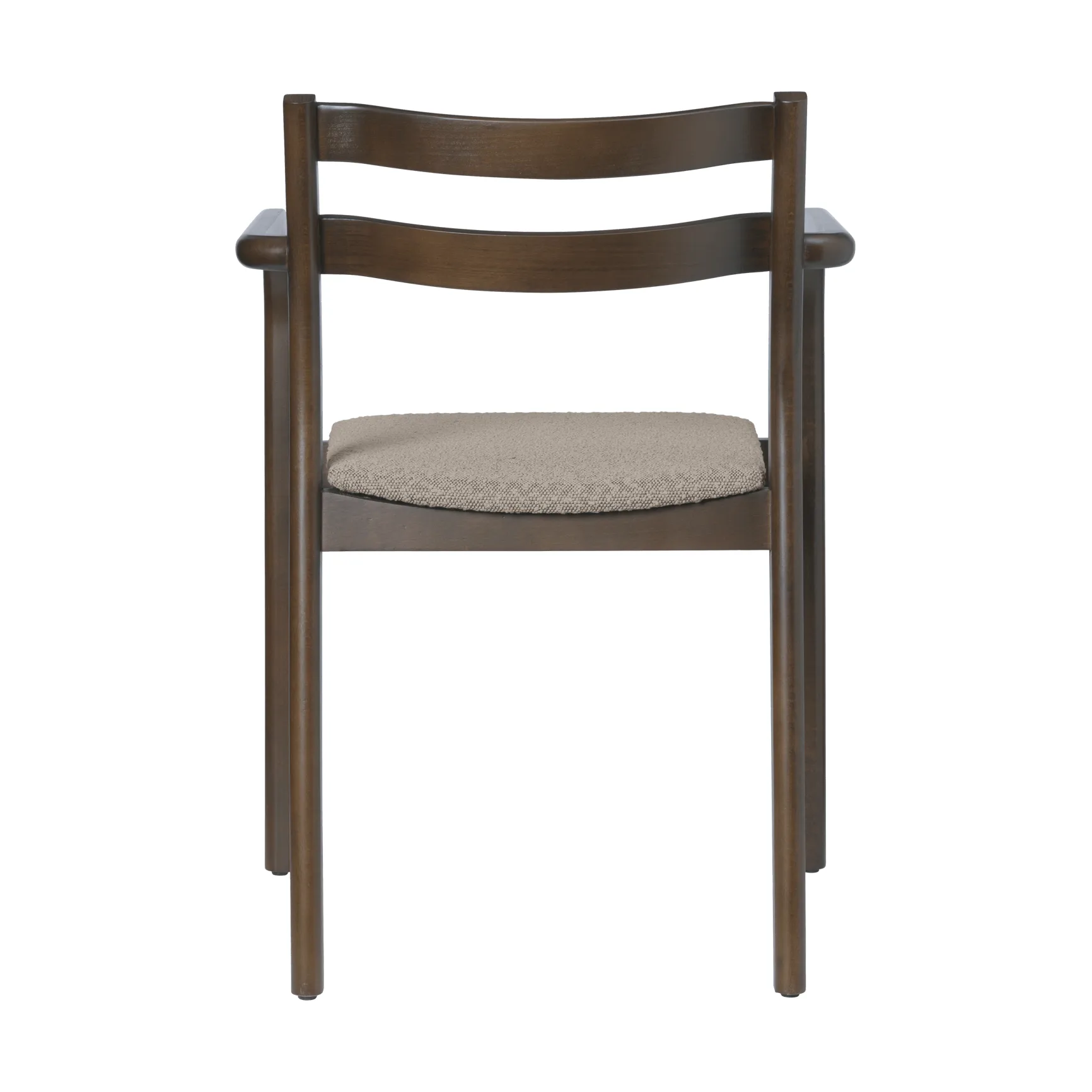 Boda karmstol, Klädd sits rugged bouclé, dark stained-natural Ferm Living