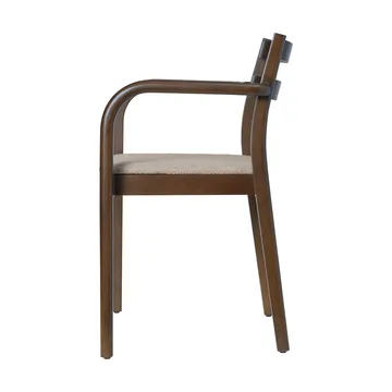 Boda karmstol - Klädd sits soft bouclé, dark stained beech-natural - Ferm Living