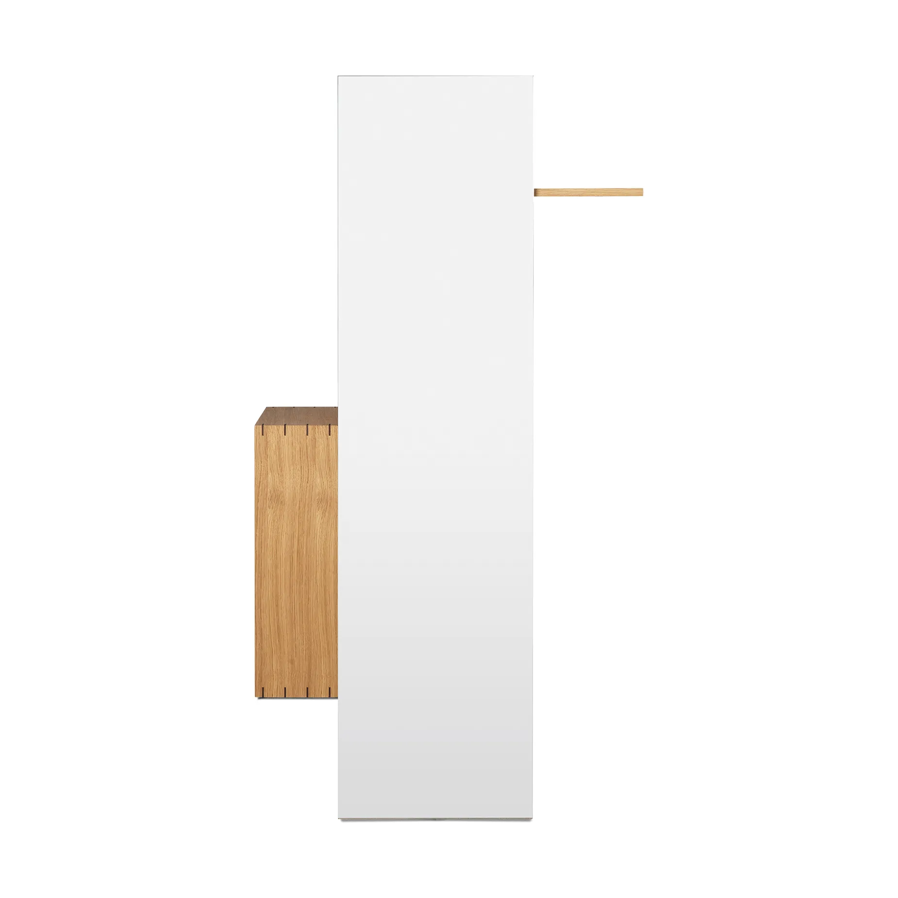 Bon hallway cabinet klädhängare med spegel, Oiled Oak Ferm Living