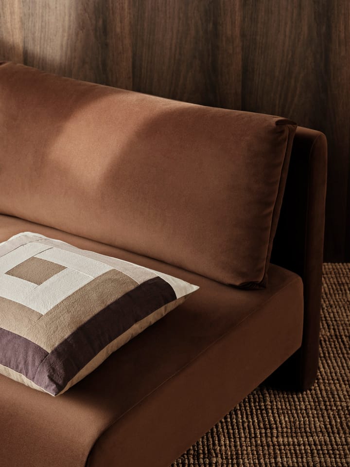Border patchwork kuddfodral 50x50 cm, Coffee-dark sand Ferm Living