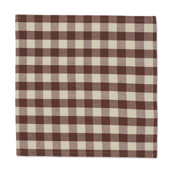 Bothy Check bomullsservett 40x40 cm 4-pack - Cinnamon-grey green - Ferm Living