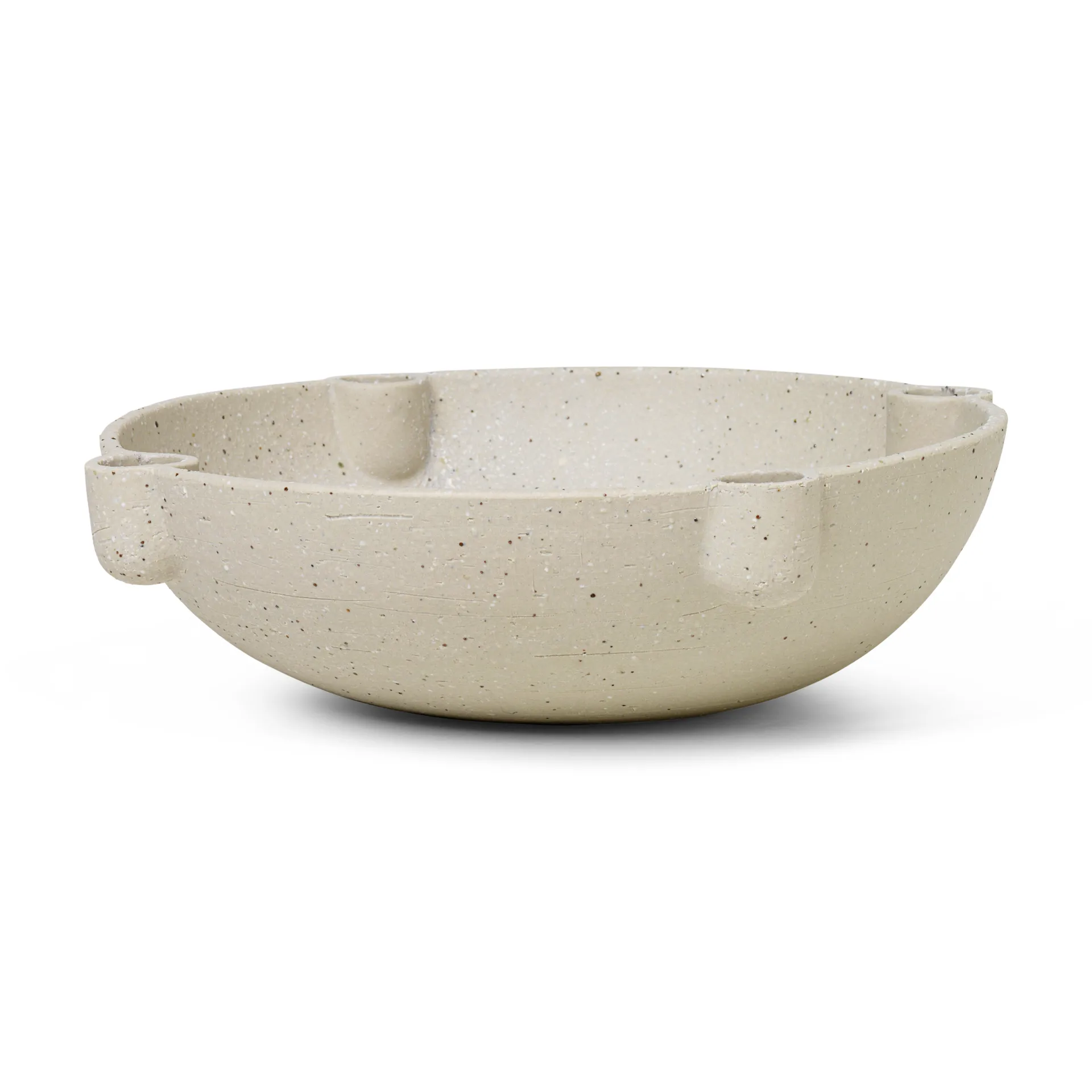 Bowl adventsljusstake keramik large Ø27 cm, Ljusgrå Ferm Living