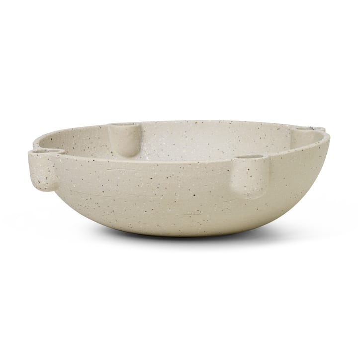 Bowl adventsljusstake keramik large Ø27 cm - Ljusgrå - Ferm LIVING