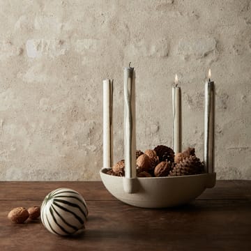 Bowl adventsljusstake keramik large Ø27 cm - Ljusgrå - Ferm Living