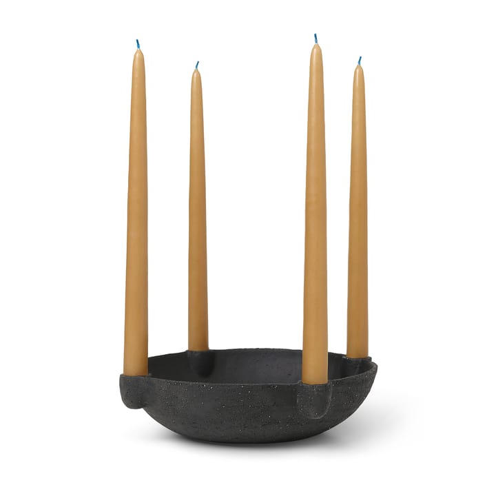 Bowl adventsljusstake keramik large Ø27 cm, Mörkgrå Ferm Living