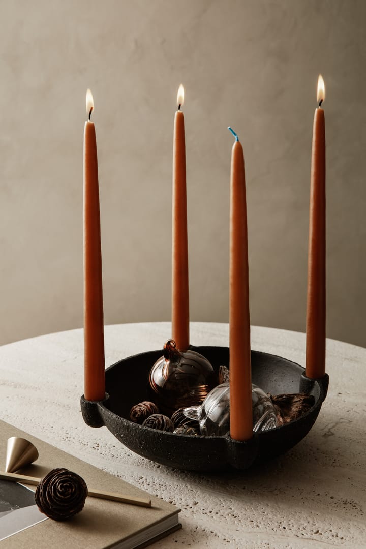 Bowl adventsljusstake keramik large Ø27 cm, Mörkgrå Ferm Living