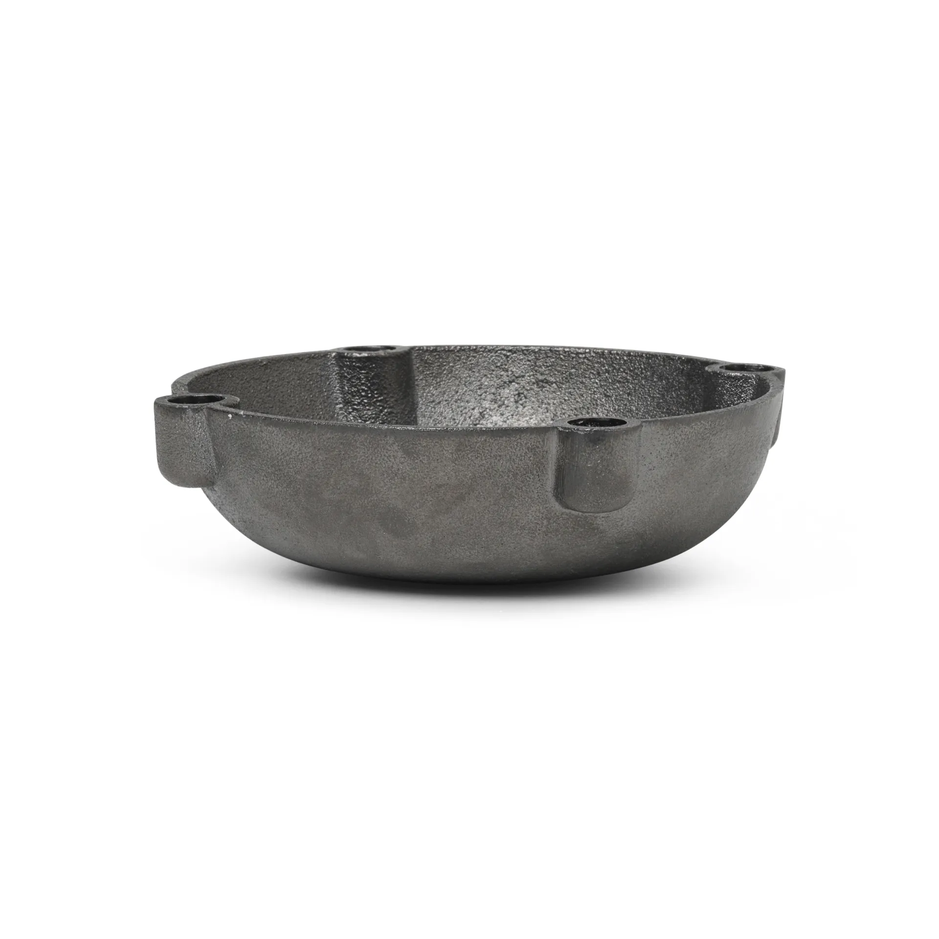Bowl adventsljusstake mässing, Black brass Ferm Living