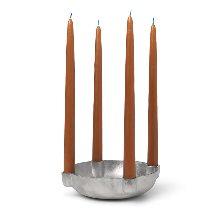 Bowl adventsljusstake medium Ø20 cm, Aluminium Ferm Living