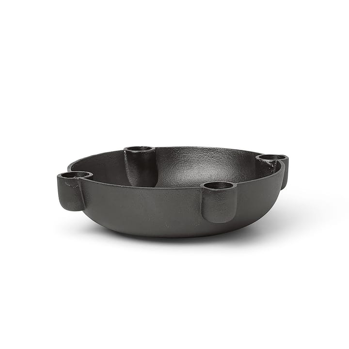 Bowl adventsljusstake medium Ø20 cm - Blackened aluminium - ferm LIVING