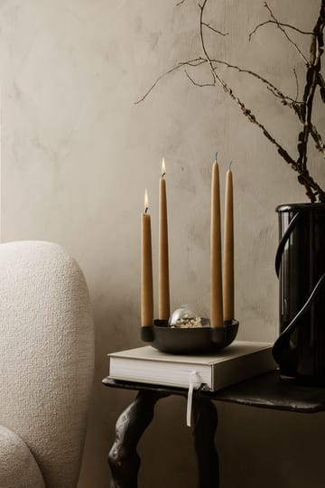 Bowl adventsljusstake medium Ø20 cm - Blackened aluminium - Ferm Living
