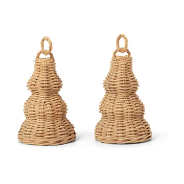 Braided Bell Baubles julhänge 2-pack - Natural - Ferm Living