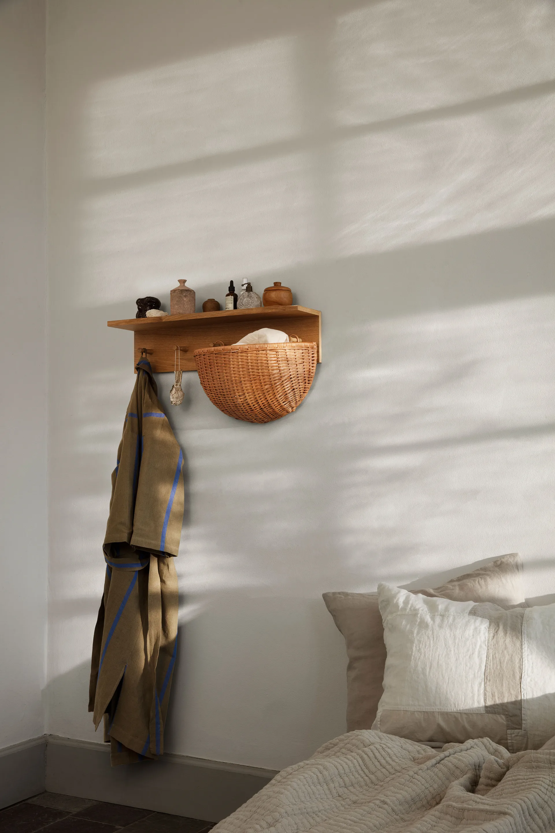 Braided väggkorgar 2-pack, Natural Ferm Living