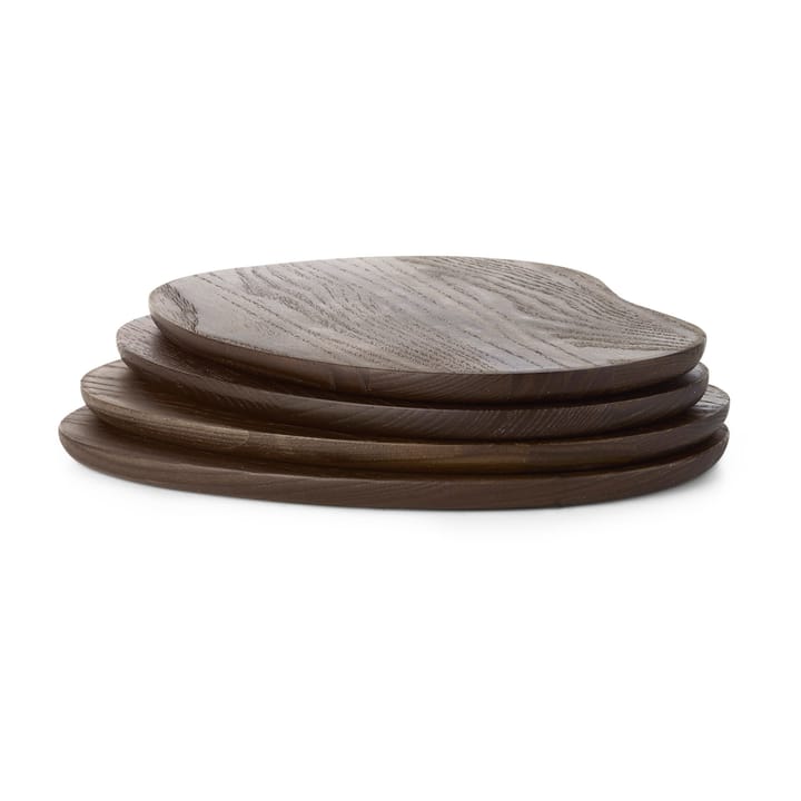 Cairn butter boards bricka 4 delar, Dark Brown Ferm Living