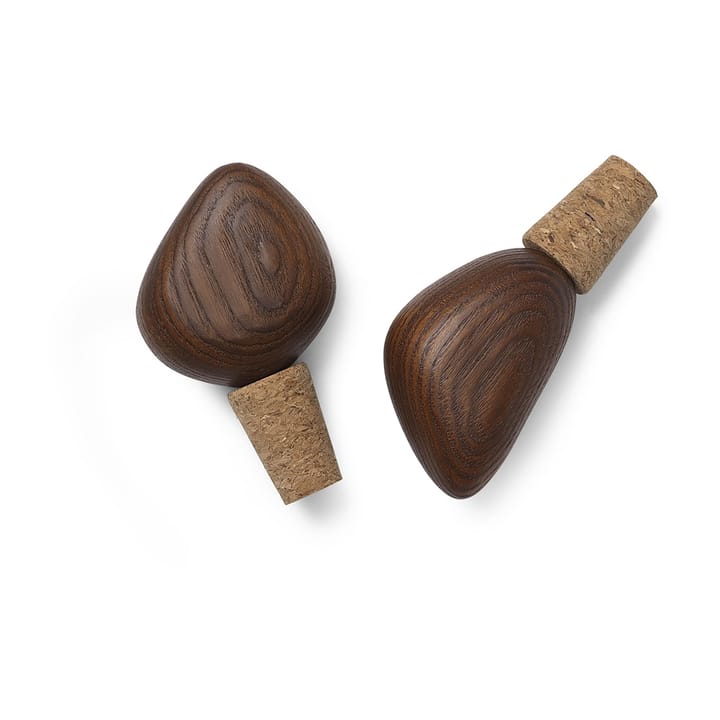Cairn vinförslutare 2-pack - dark brown - Ferm Living