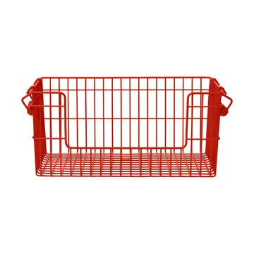 Cala stapelbar korg 2-pack - Poppy red, 28,7x18x13 cm - Ferm Living