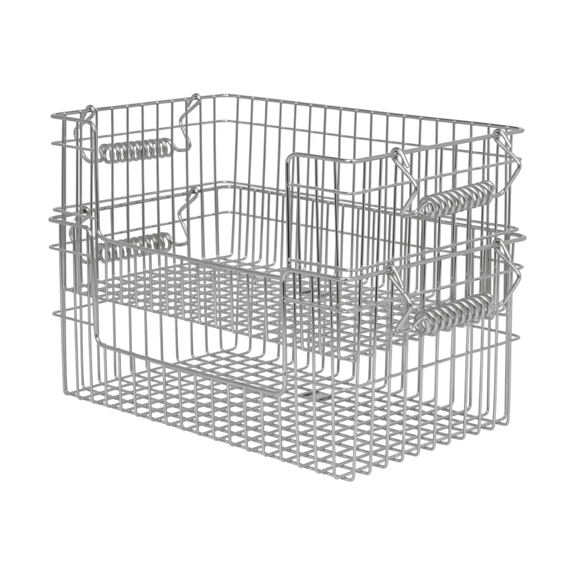 Cala stapelbar korg 2-pack, Stainless Steel, 28,7x18x13 cm Ferm Living