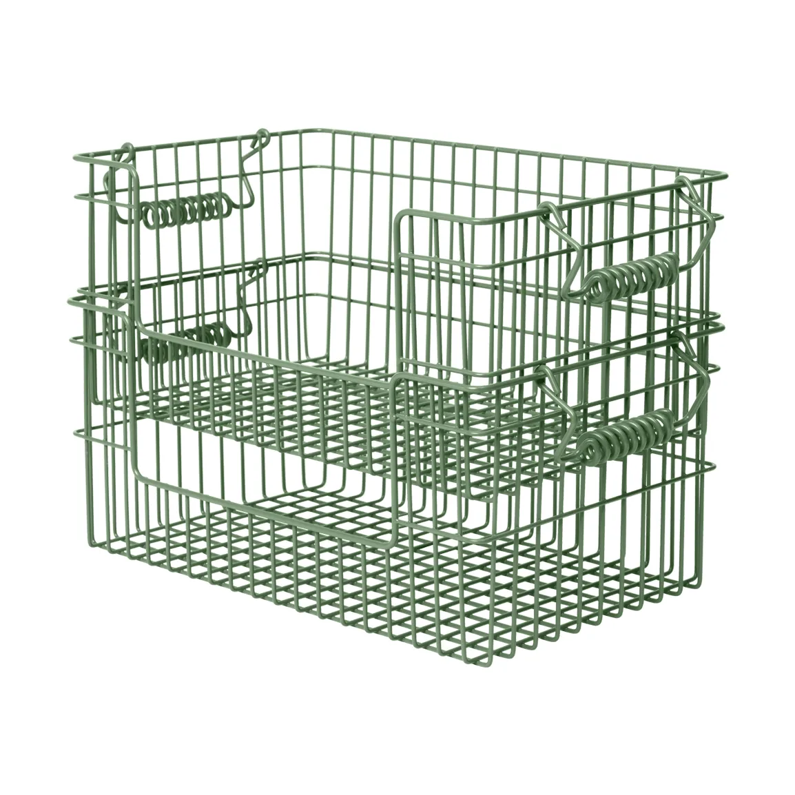 Cala stapelbar korg 2-pack, Verdant green, 28,7x18x13 cm Ferm Living