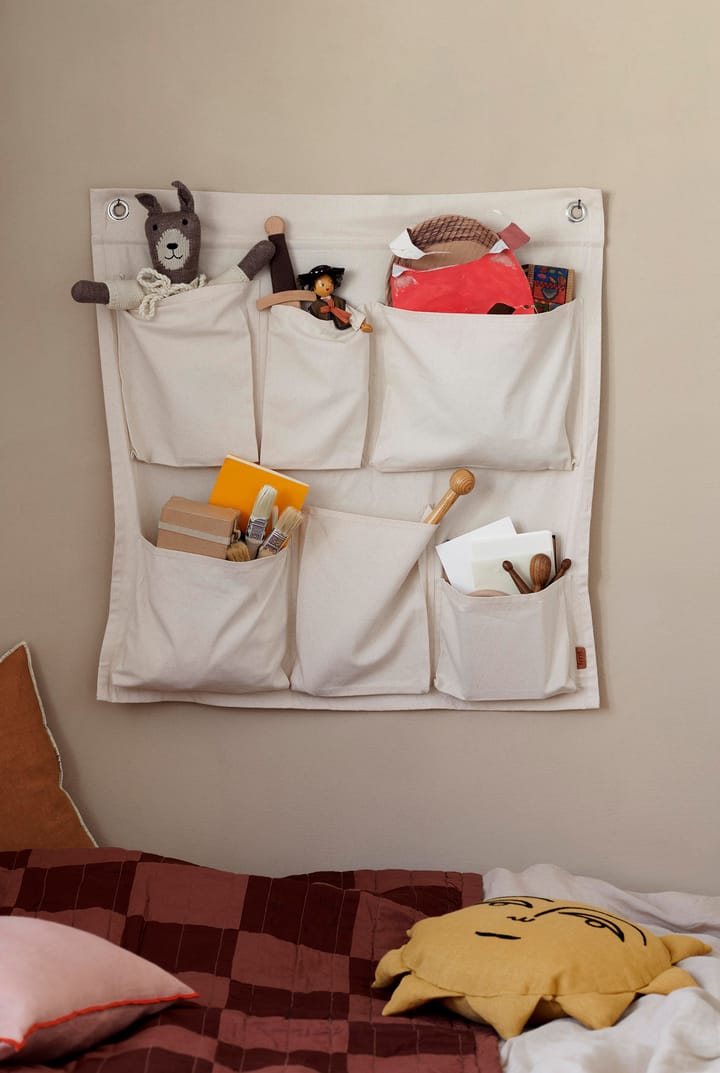 Canvas wall pockets väggförvaring - 70x70 cm - ferm LIVING