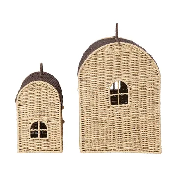 Casu husformade förvaringskorgar, 2 delar - Natural-dark brown - Ferm Living
