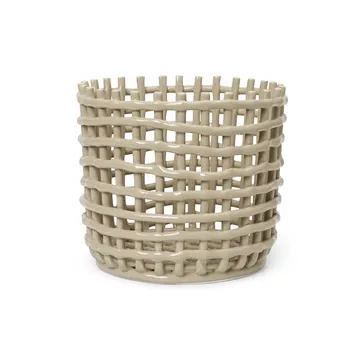 Ceramic flätad korg Ø23,5 cm - Cashmere - Ferm Living