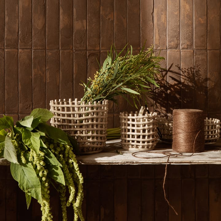 Ceramic flätad korg Ø23,5 cm, Cashmere Ferm Living