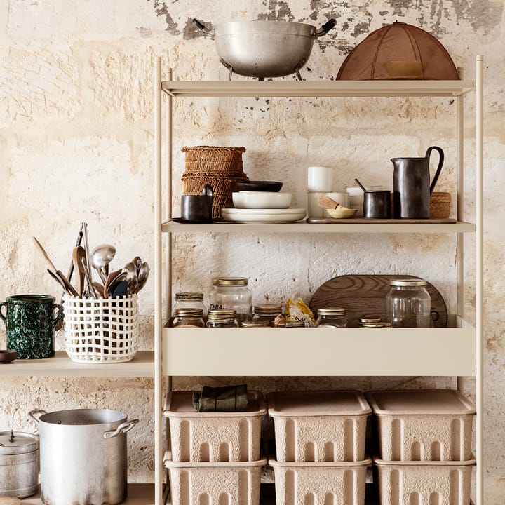 Ceramic flätad korg Ø23,5 cm, Off white Ferm Living