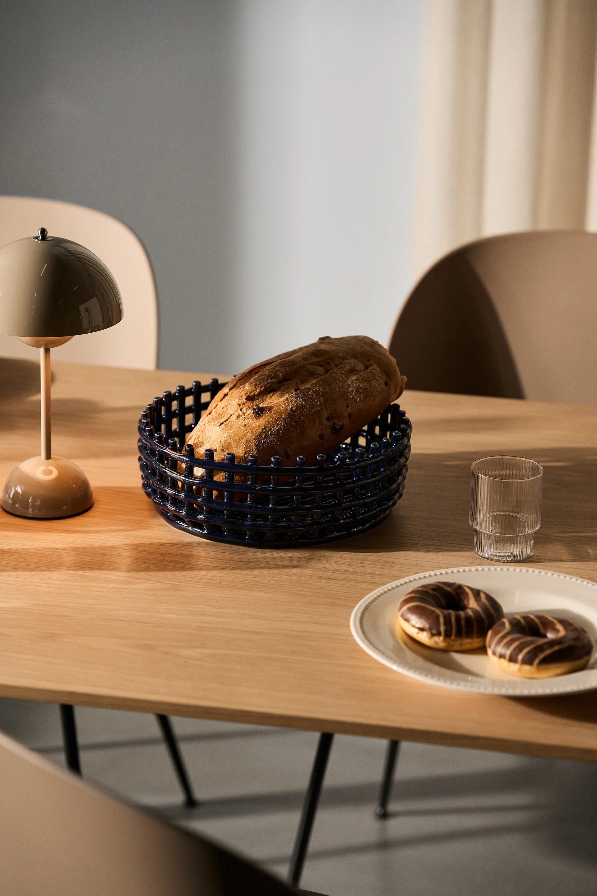 Ceramic flätad skål, Blue Ferm Living