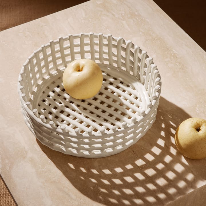 Ceramic flätad skål, Off-white Ferm Living