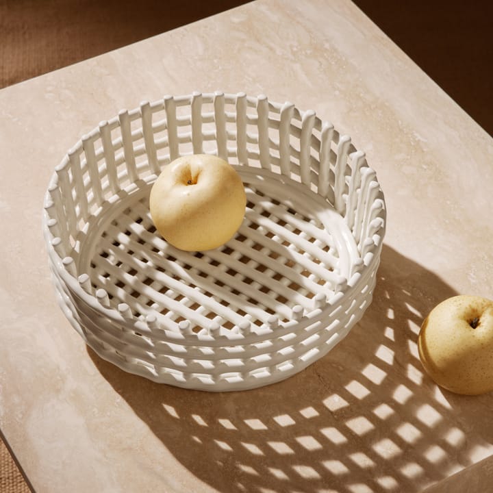 Ceramic flätad skål, Off-white Ferm Living