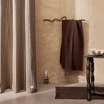 Chambray duschdraperi - Sand-black - Ferm Living