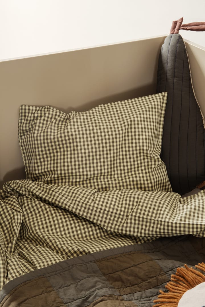 Check bäddset baby 70x100 cm, Lemon-olive Ferm Living