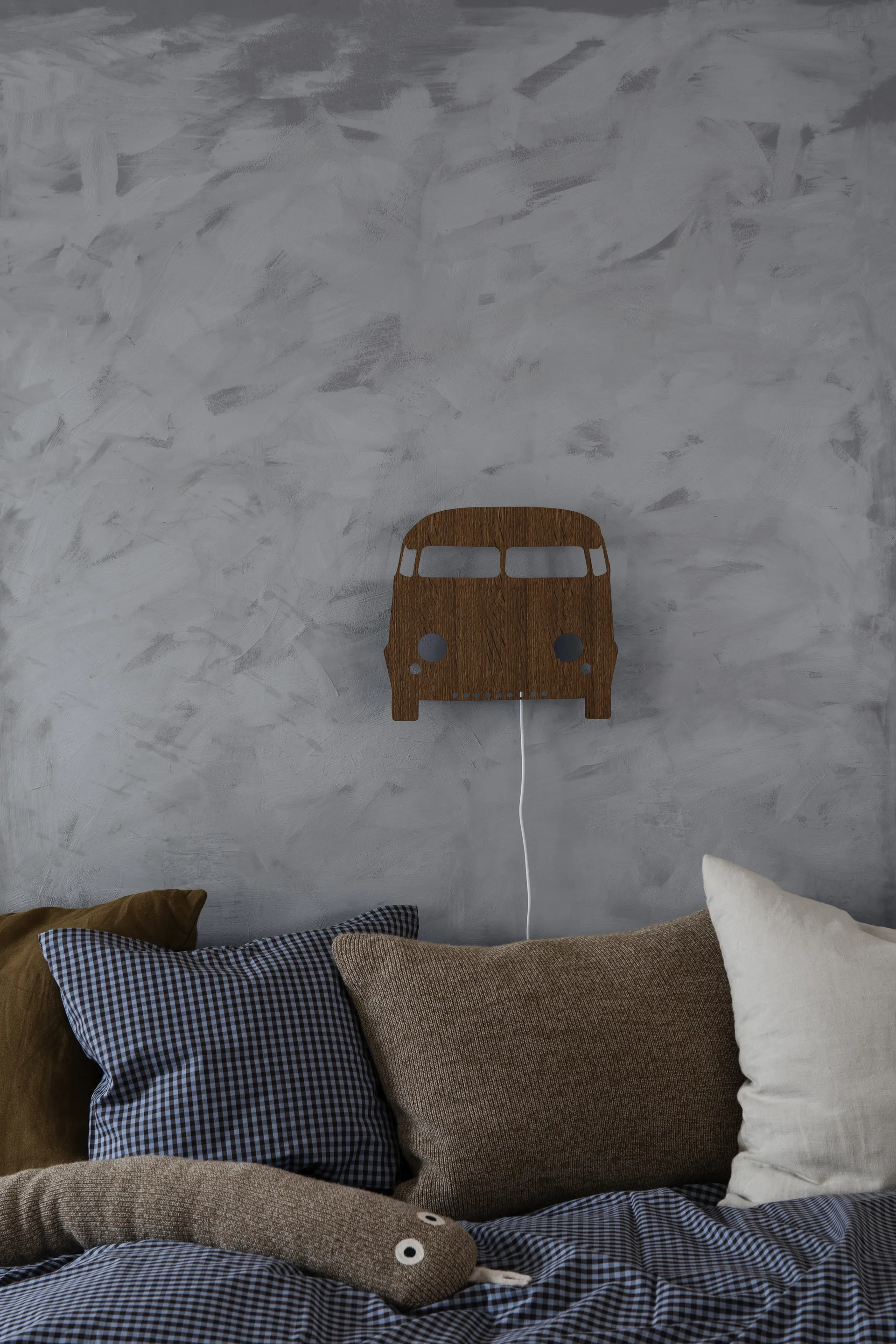 Check bäddset junior 100x140 cm, Faded blue-choco Ferm Living