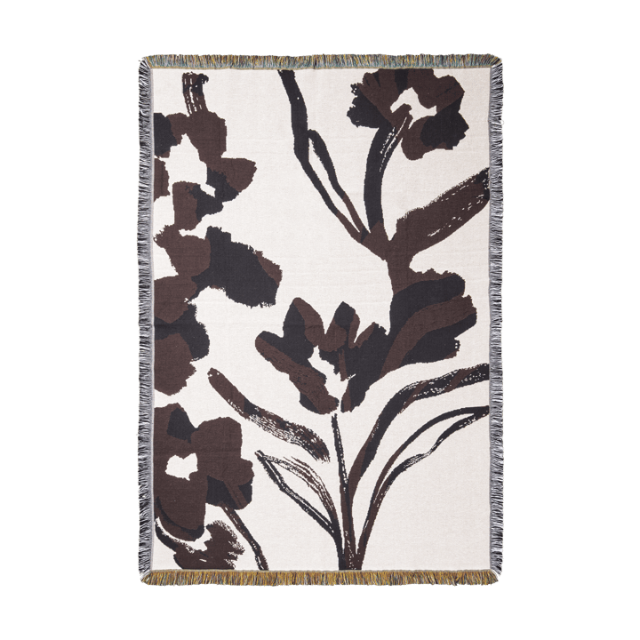 Cilla tapestry pläd 120x170 cm - Off-white-Dark grape - Ferm Living