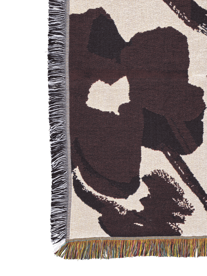 Cilla tapestry pläd 120x170 cm, Off-white-Dark grape Ferm Living