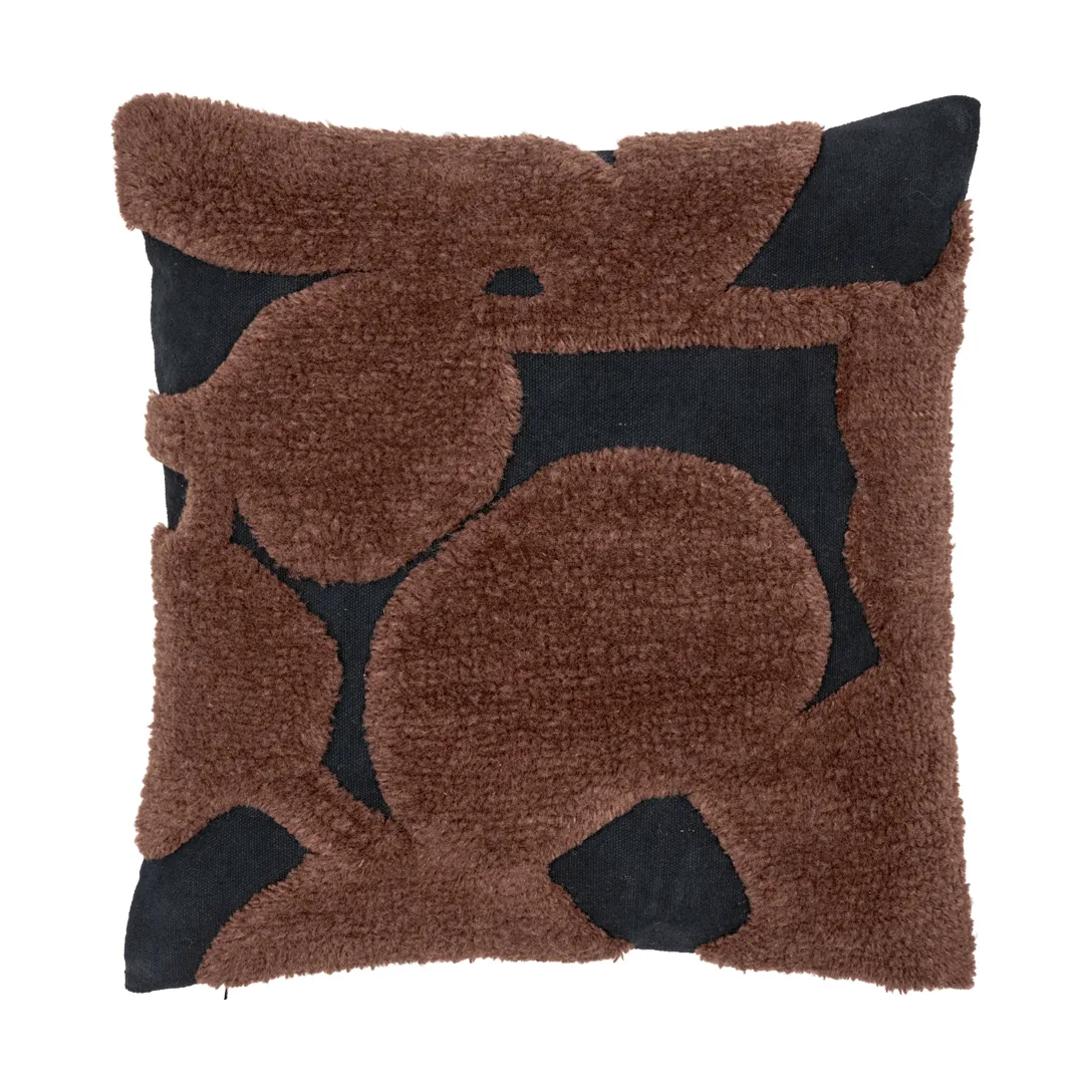 Cilla tufted kudde, Black-dark chocolate 50x50 cm Ferm Living